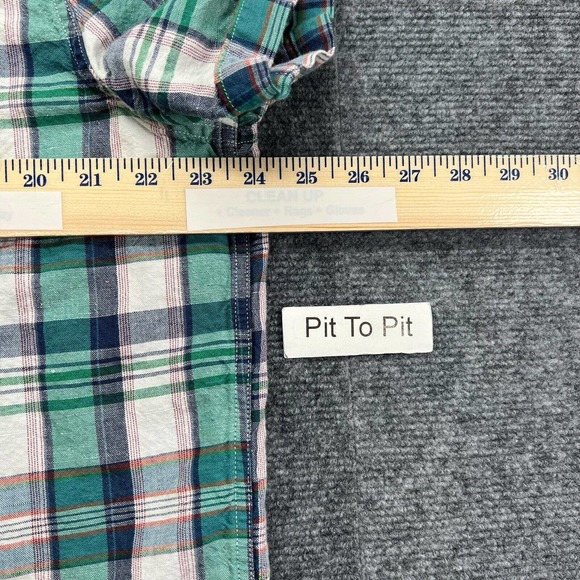 Lucky Brand Western Pearl Snap Button Shirt Mens XL Green Plaid Linen Blend - Picture 7 of 9